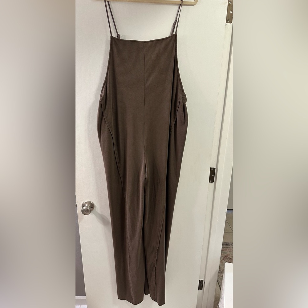 Brown/Taupe Sleeveless Jumpsuit (Mindy Mae’s Market)
